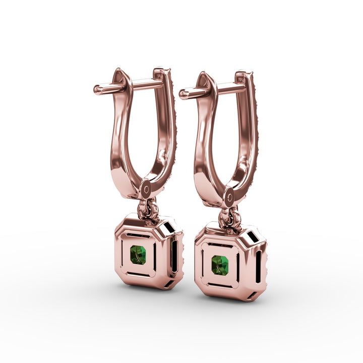 Cushion Cut Dangle Earrings