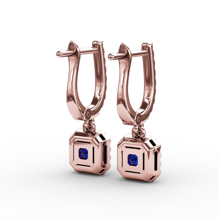 Cushion Cut Dangle Earrings