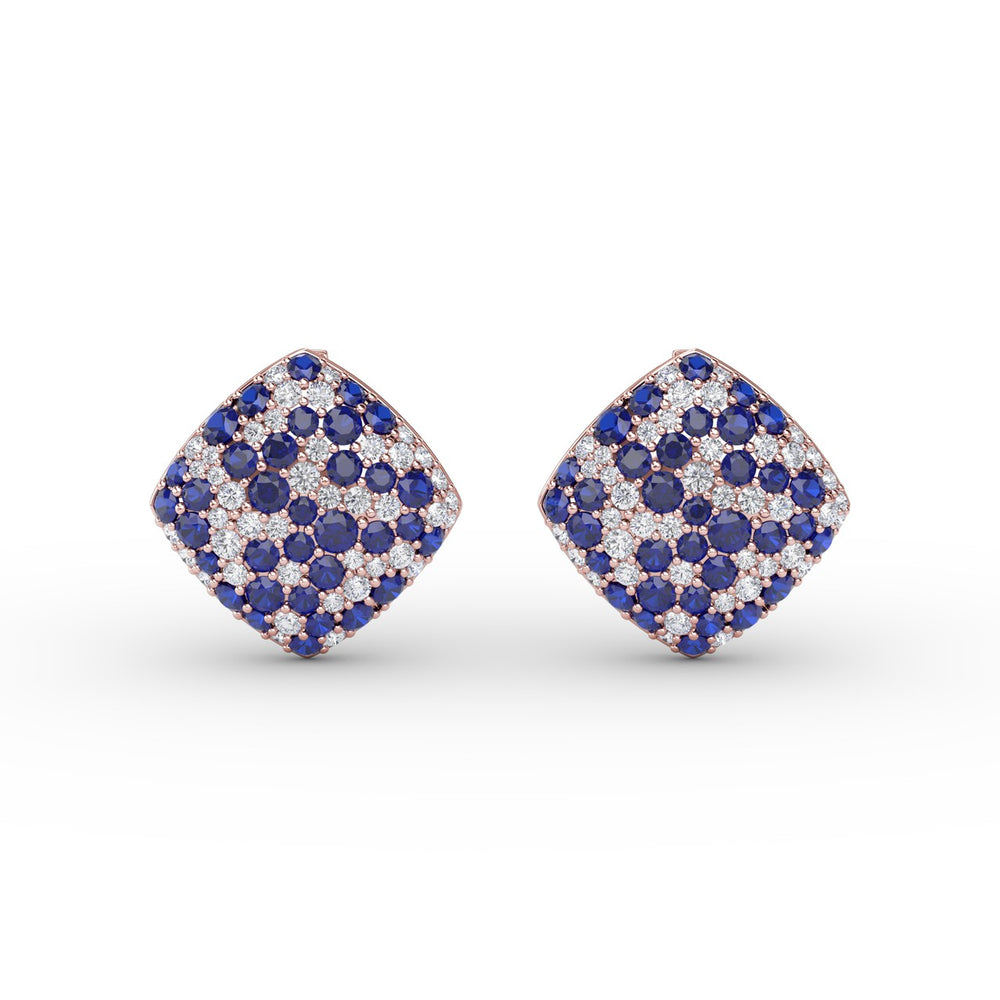 Large Pav? Sapphire and Diamond Studs