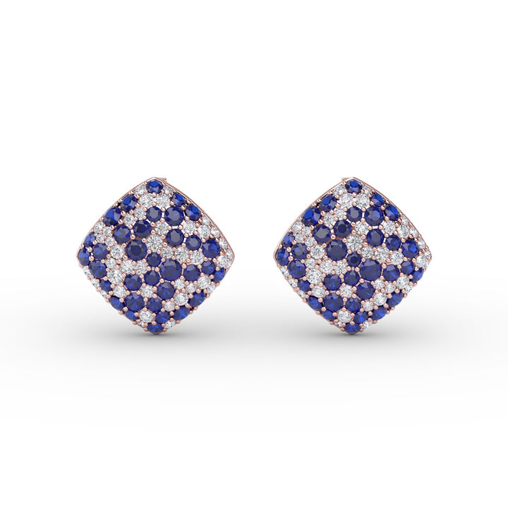 Large Pav? Sapphire and Diamond Studs