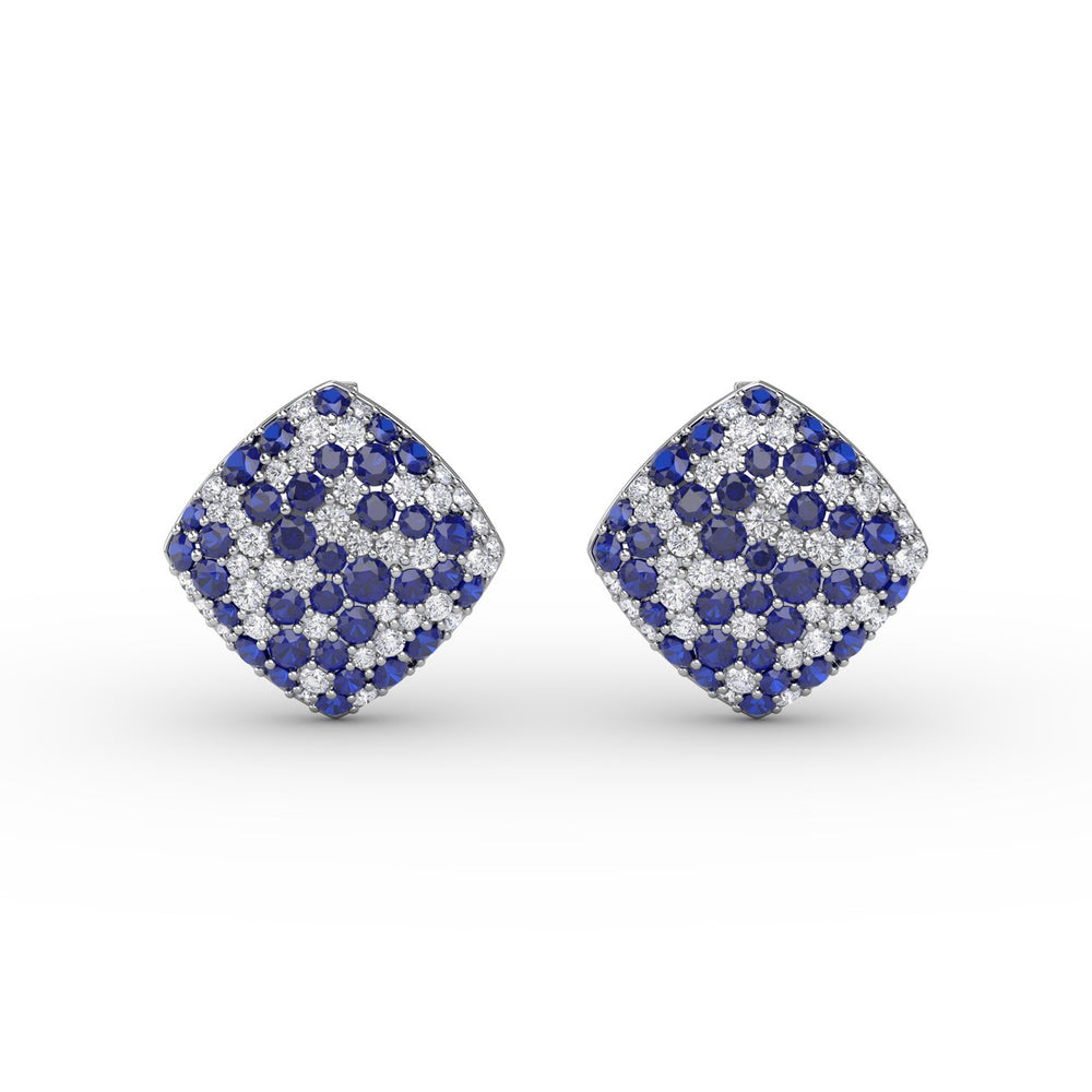 Large Pav? Sapphire and Diamond Studs