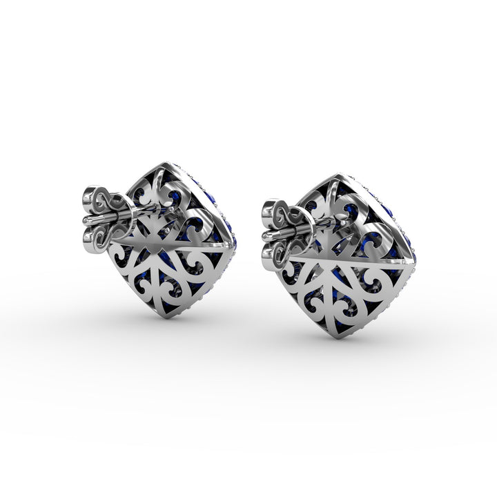 Large Pav? Sapphire and Diamond Studs