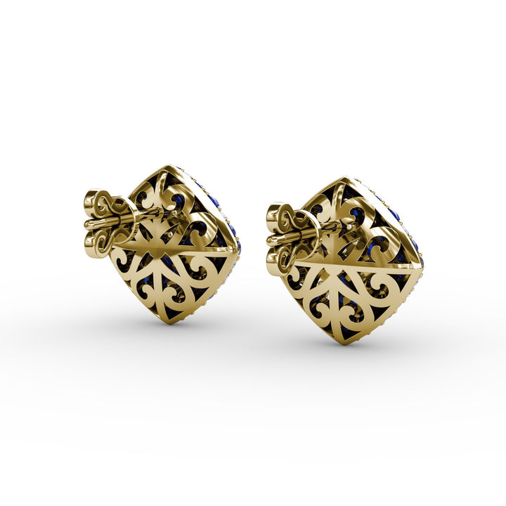 Large Pav? Sapphire and Diamond Studs