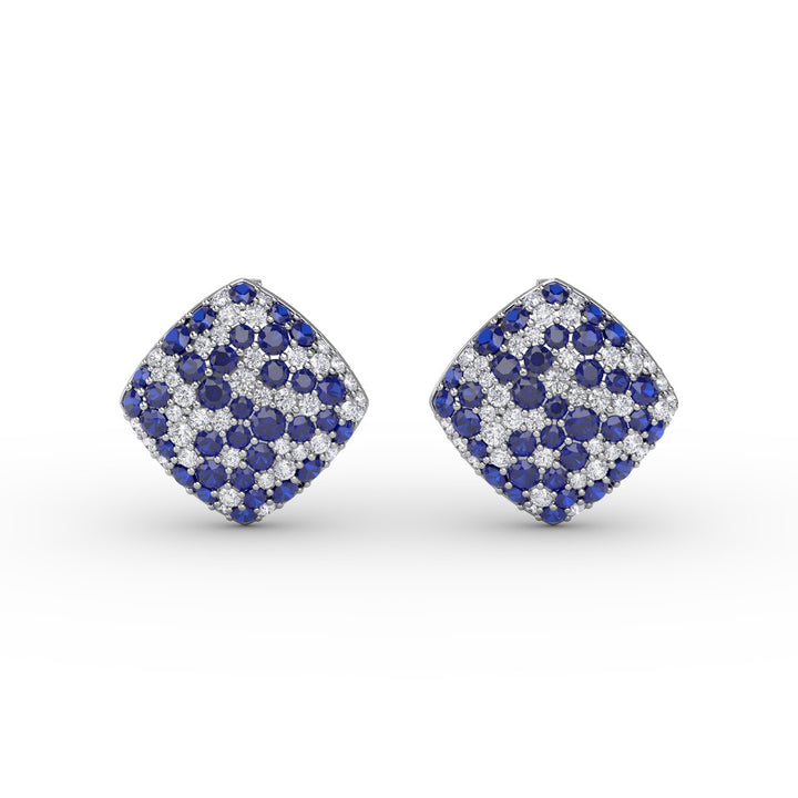 Large Pav? Sapphire and Diamond Studs