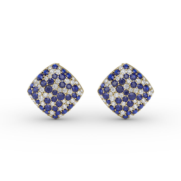 Large Pav? Sapphire and Diamond Studs