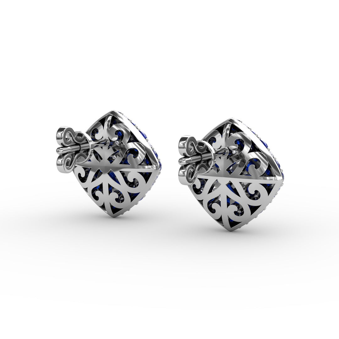 Large Pav? Sapphire and Diamond Studs