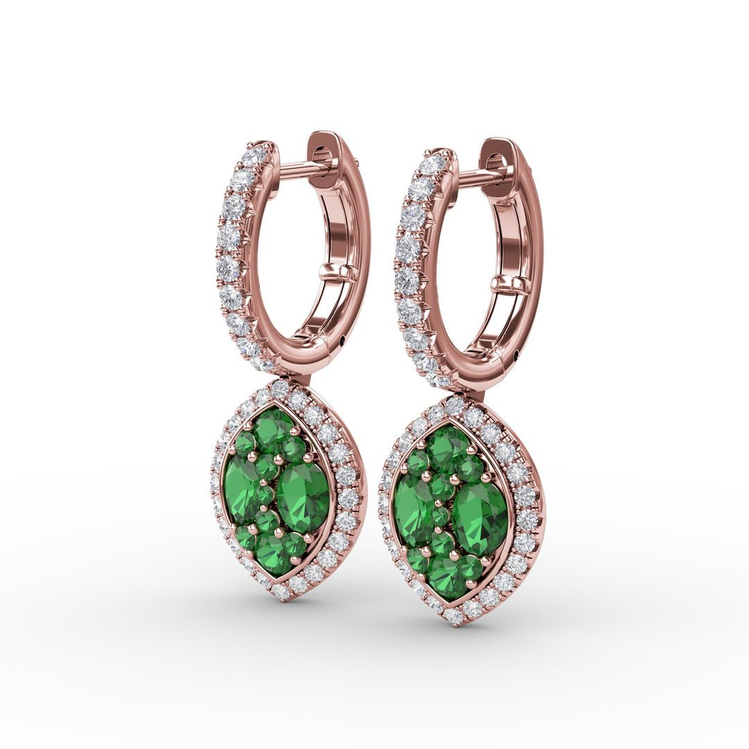 Marquise Shaped Dangle Earrings