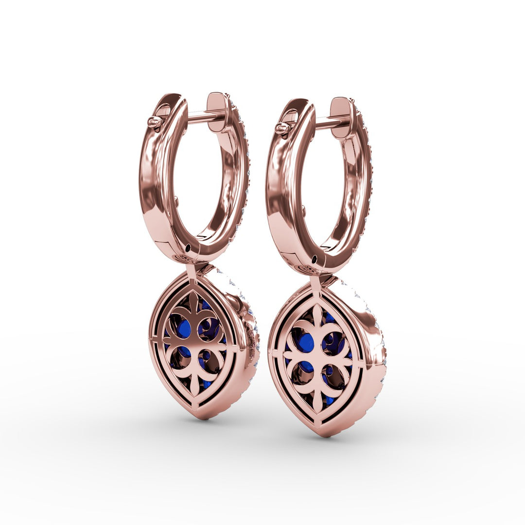 Marquise Shaped Dangle Earrings