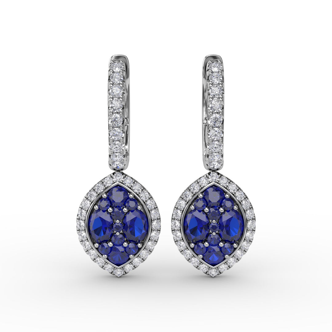 Marquise Shaped Dangle Earrings