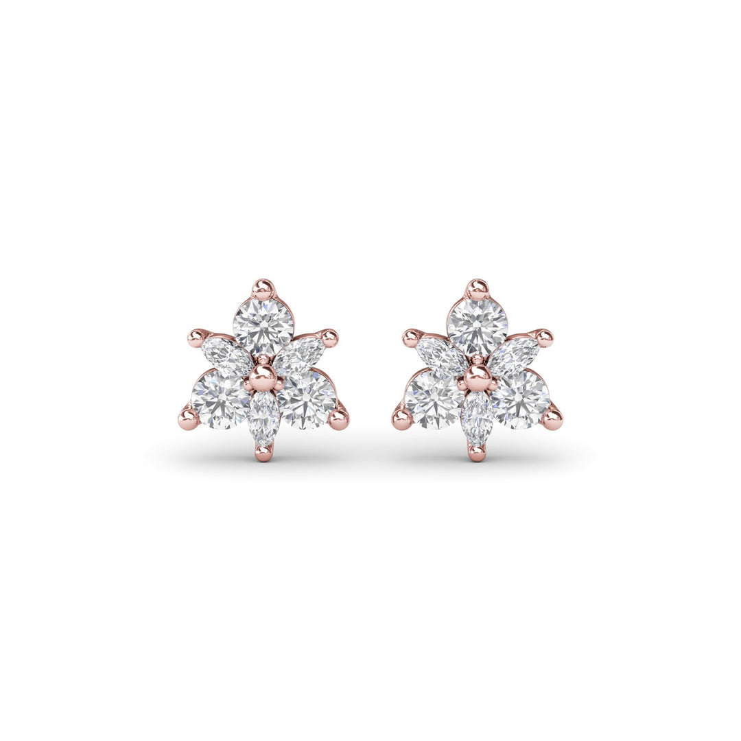 Trio Stud Diamond Earrings