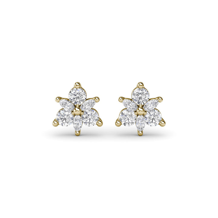 Trio Stud Diamond Earrings