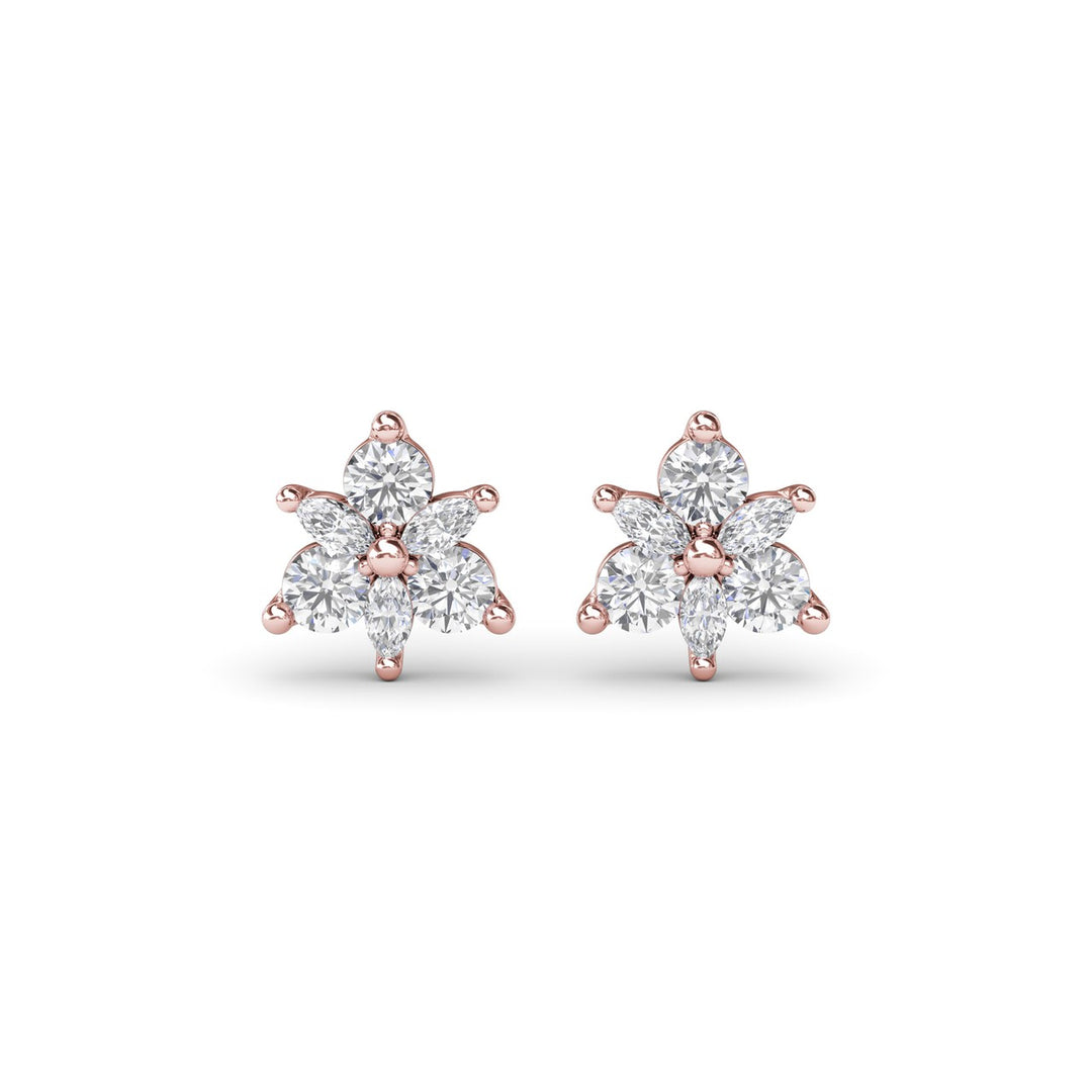 Trio Stud Diamond Earrings