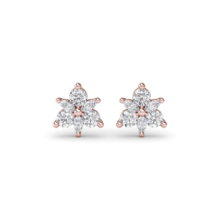 Trio Stud Diamond Earrings