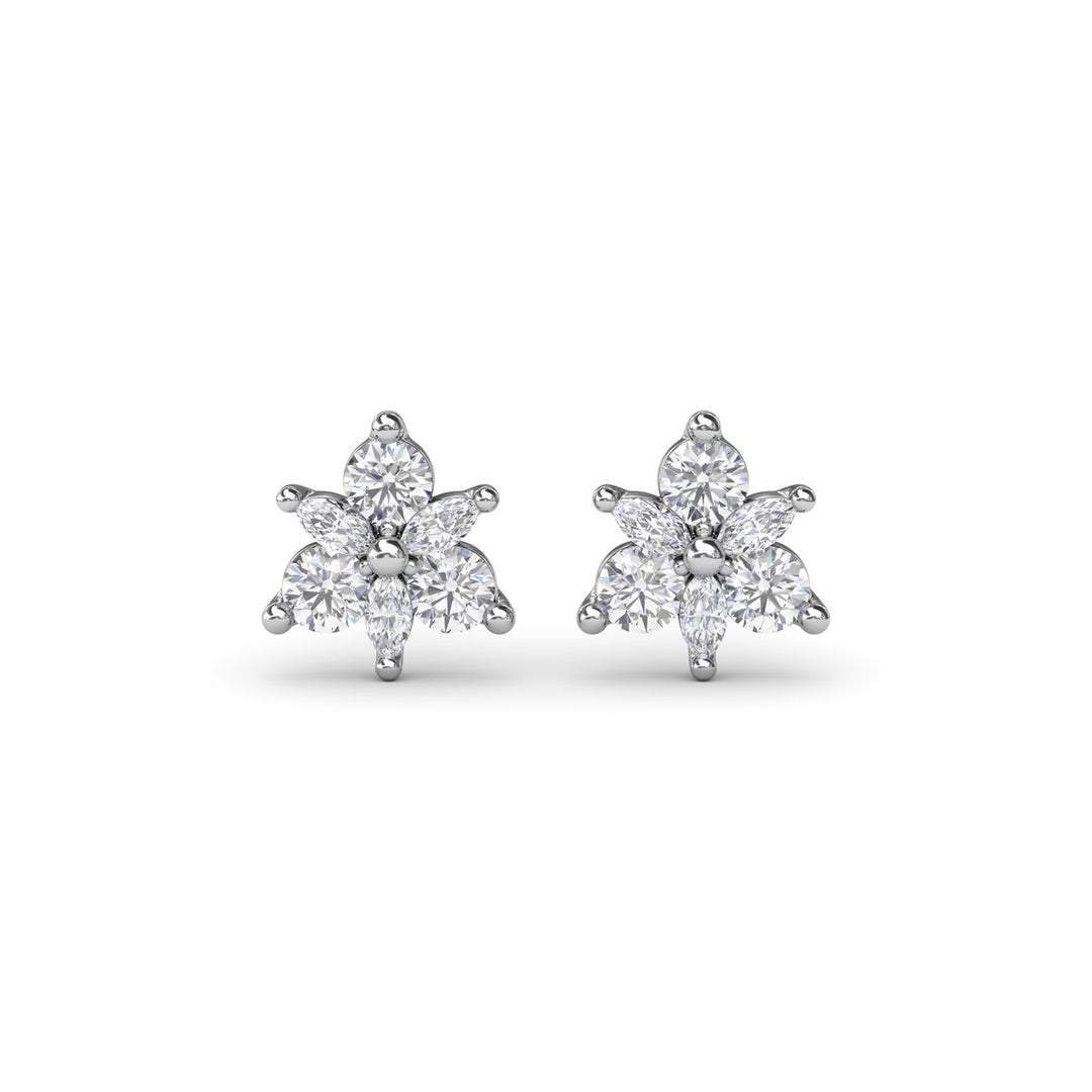 Trio Stud Diamond Earrings