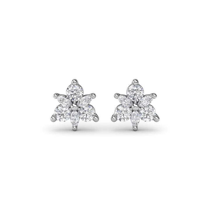 Trio Stud Diamond Earrings