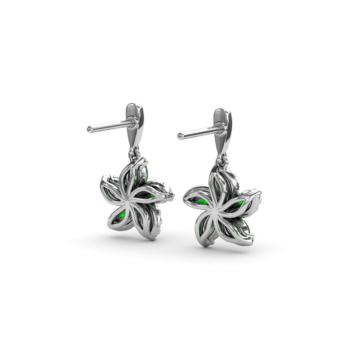 Emerald and Diamond Catalina Drop Earrings