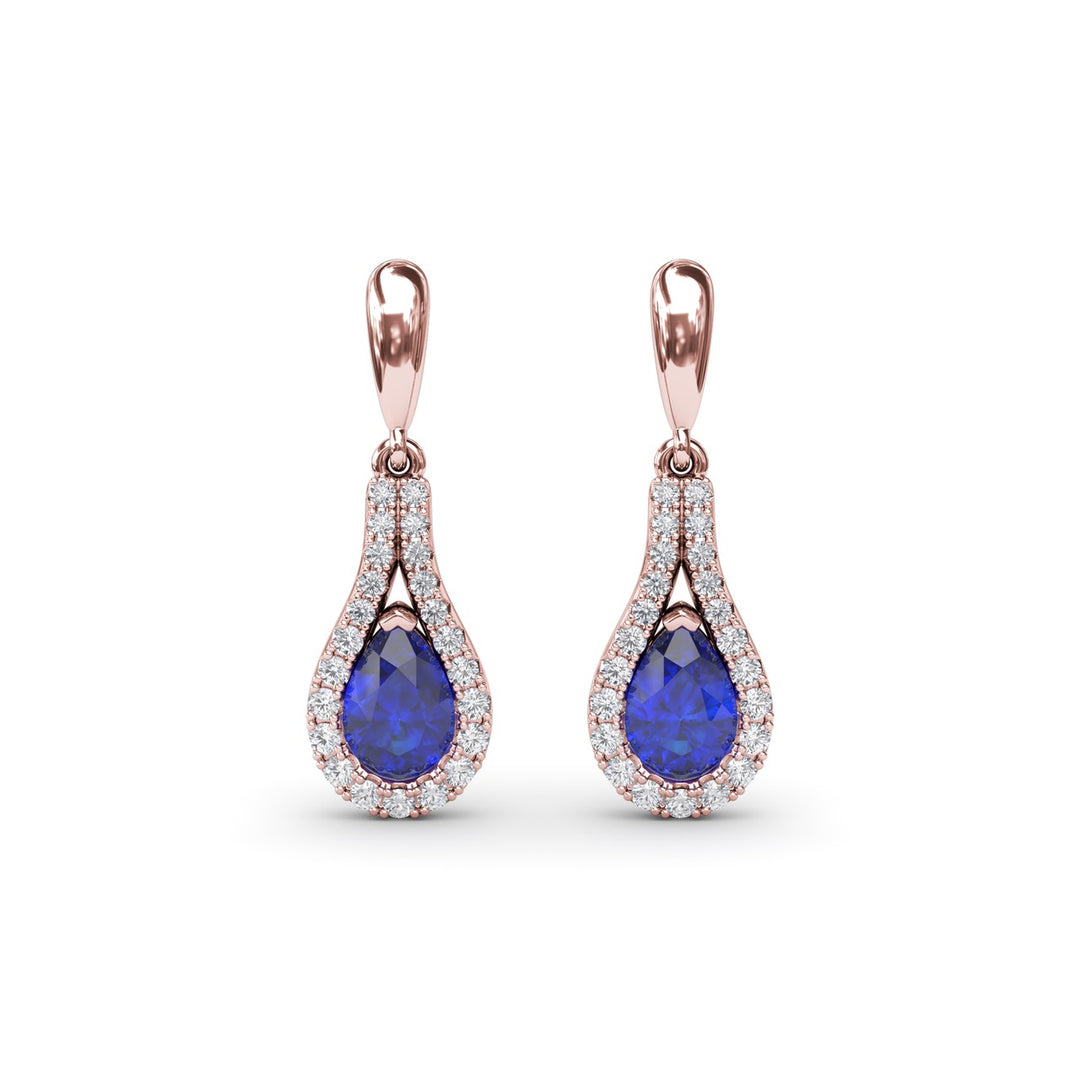 Glamourous Sapphire and Diamond Wrap Earrings
