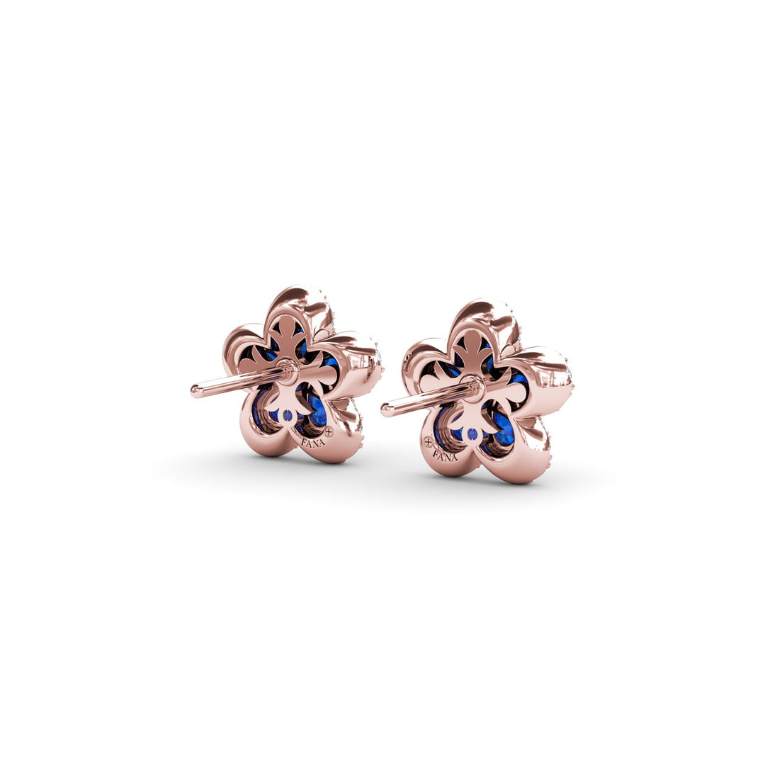 Magnolia Sapphire and Diamond Earrings