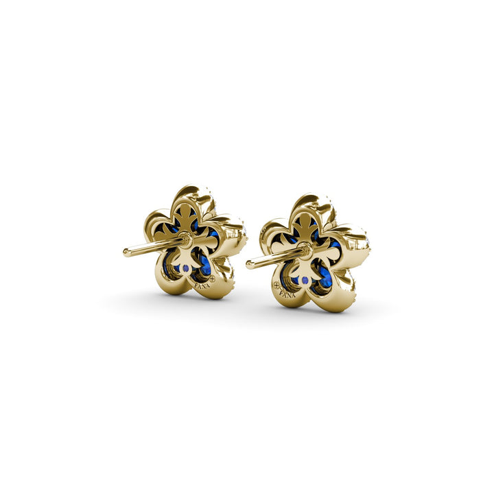 Magnolia Sapphire and Diamond Earrings