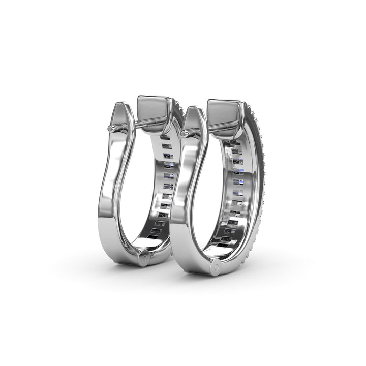 Baguette Diamond Hoops
