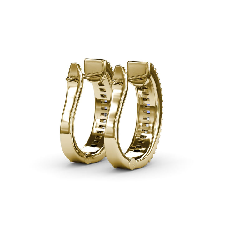 Baguette Diamond Hoops