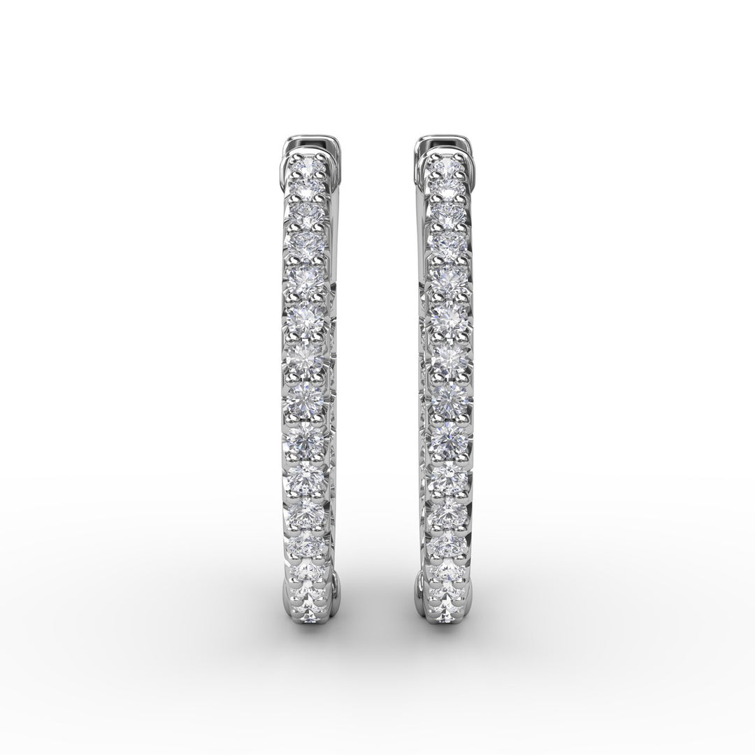 1.35ct Diamond Hoop Earrings