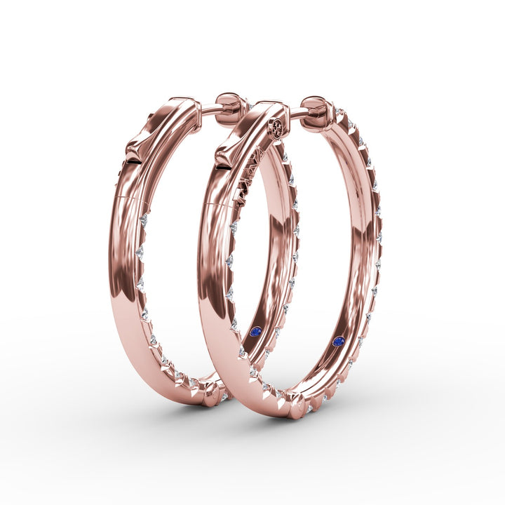 2.07ct Diamond Hoop Earrings