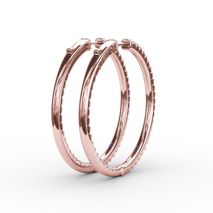 2.10ct Diamond Hoop Earrings