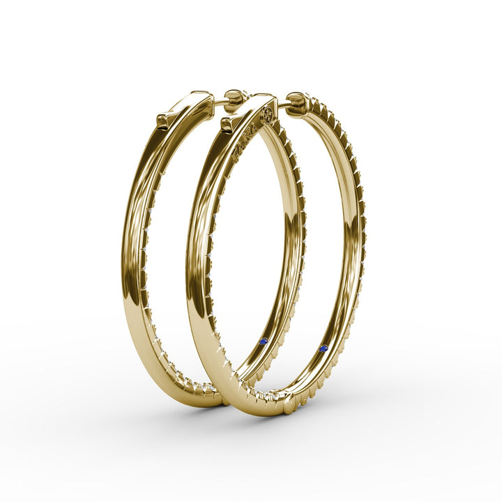 2.10ct Diamond Hoop Earrings