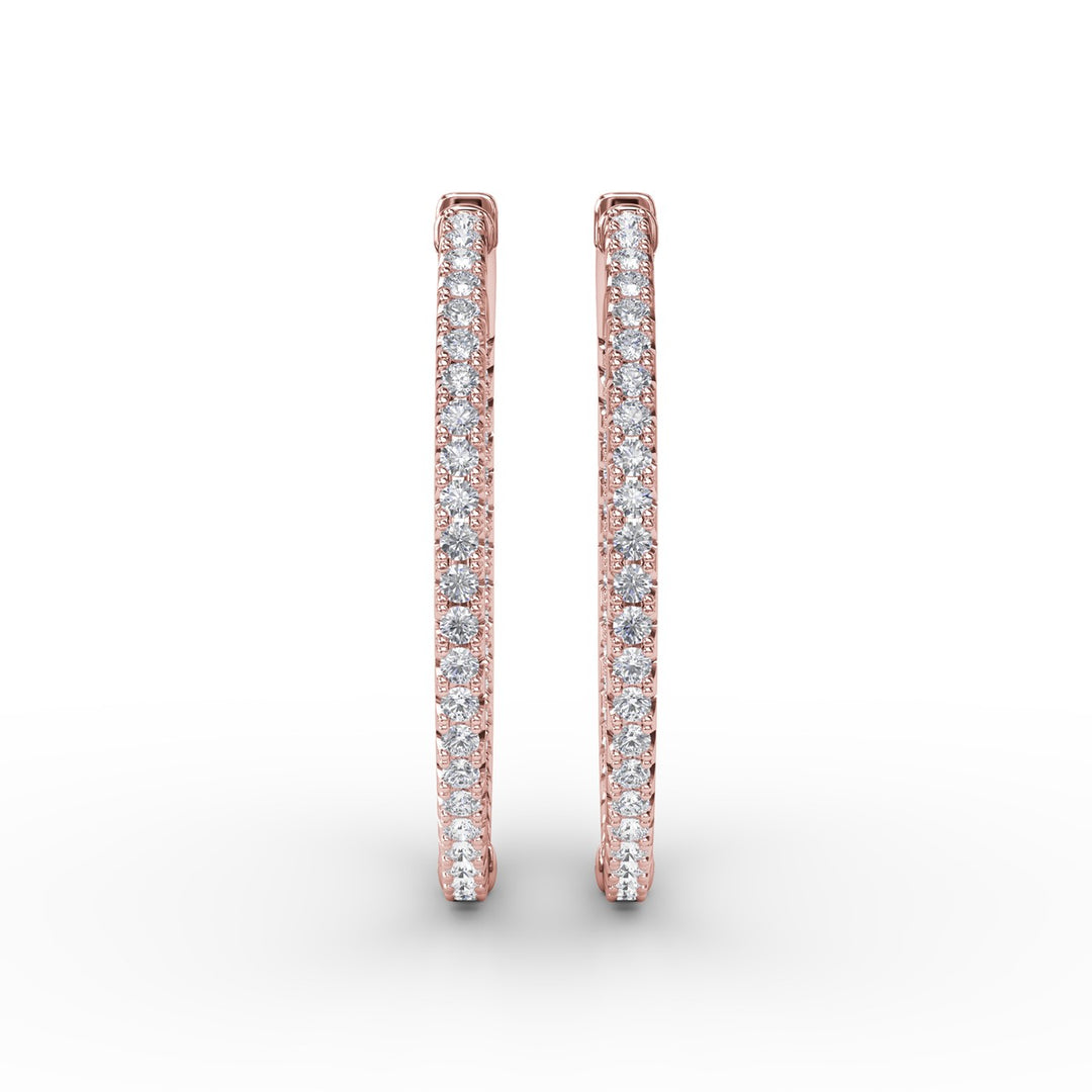 2.10ct Diamond Hoop Earrings