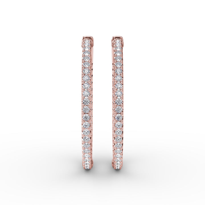 2.10ct Diamond Hoop Earrings