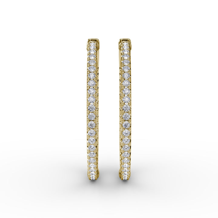 2.10ct Diamond Hoop Earrings