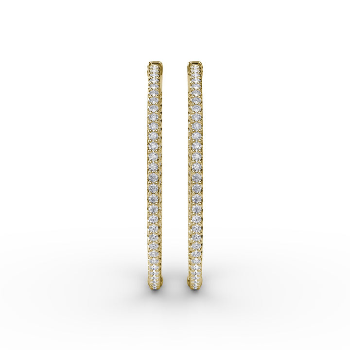 2.9ct Diamond Hoop Earrings