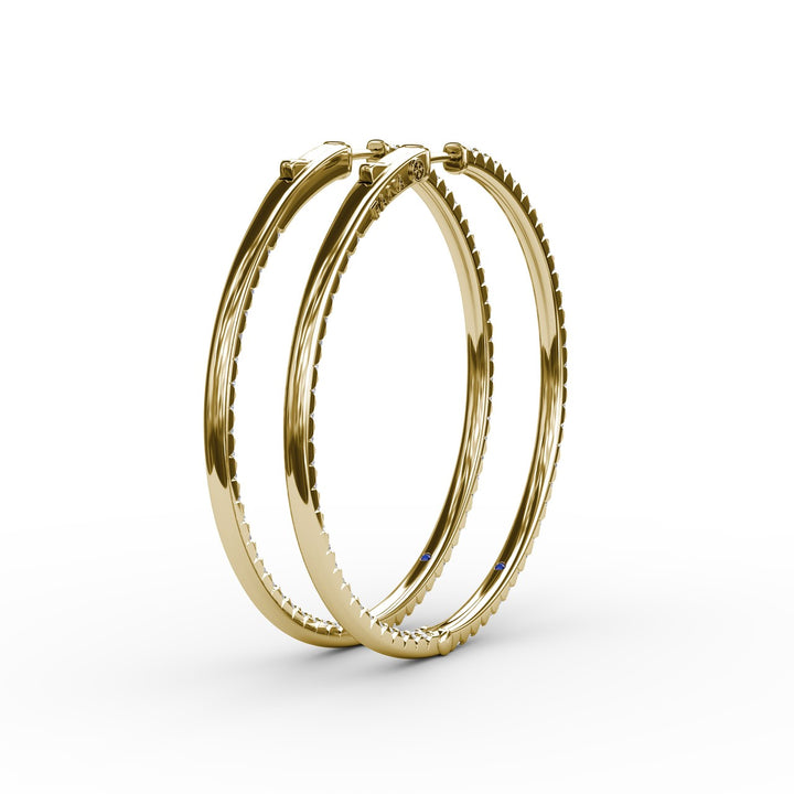 2.9ct Diamond Hoop Earrings