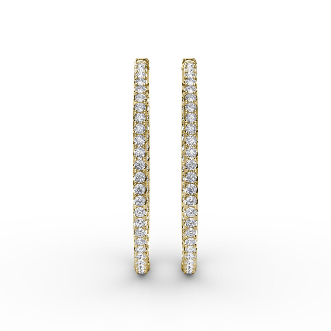 4.32ct Diamond Hoop Earrings