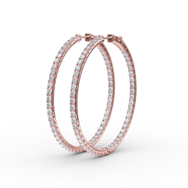 4.32ct Diamond Hoop Earrings