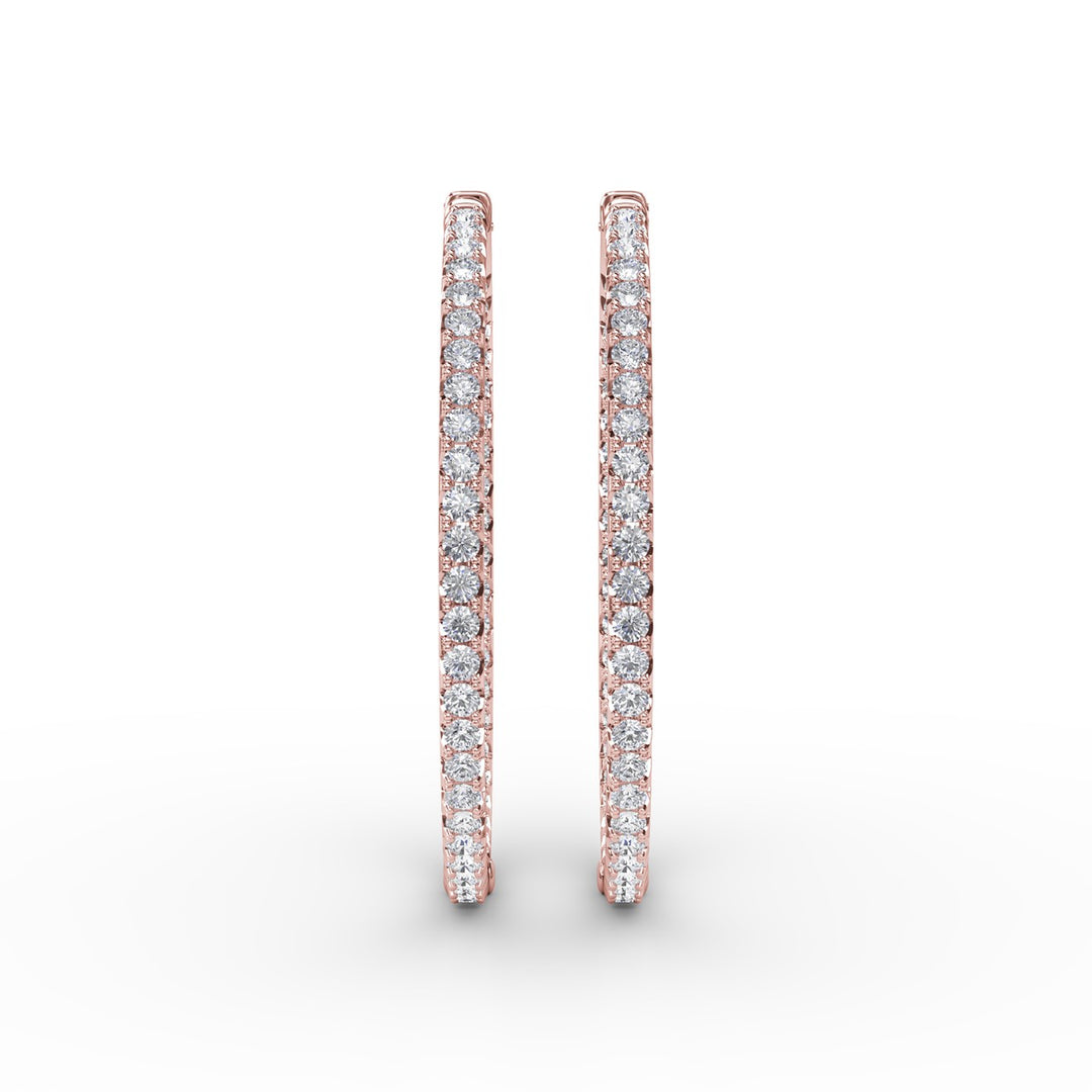 4.32ct Diamond Hoop Earrings