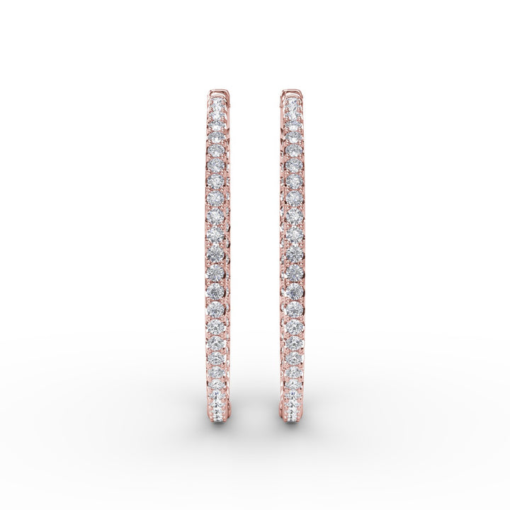 4.32ct Diamond Hoop Earrings