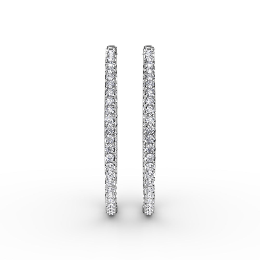 4.32ct Diamond Hoop Earrings