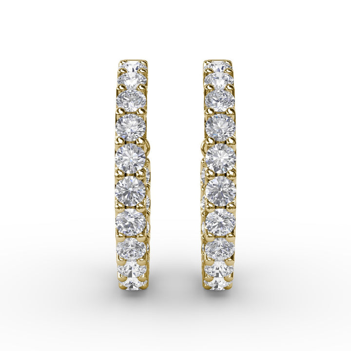 3.1ct Diamond Hoop Earrings