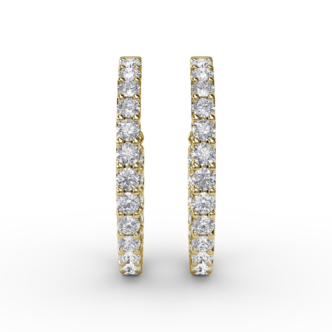 4.1ct Diamond Hoop Earrings