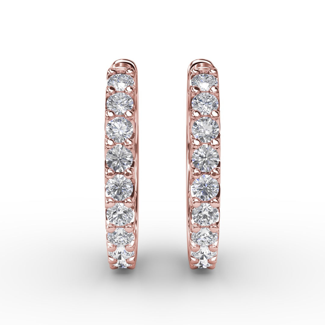 .6ct Diamond Hoop Earrings
