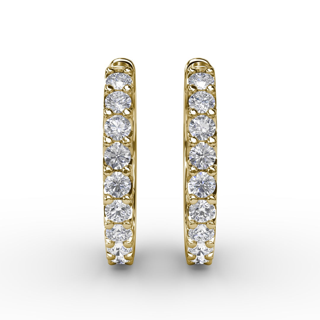 .6ct Diamond Hoop Earrings