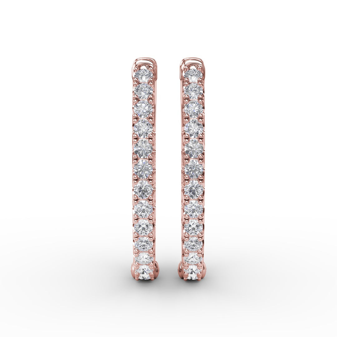 2ct Diamond Hoop Earrings