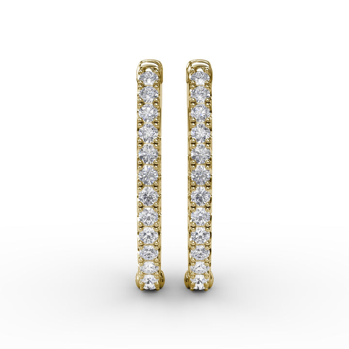 2ct Diamond Hoop Earrings