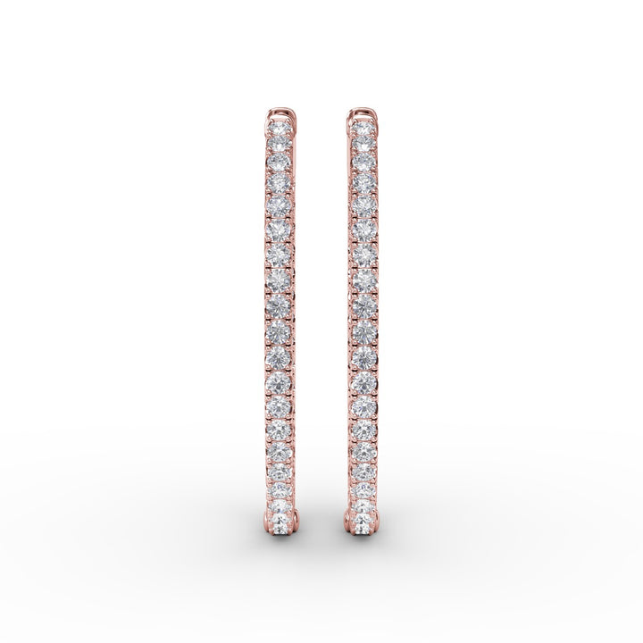 3.6ct Diamond Hoop Earrings