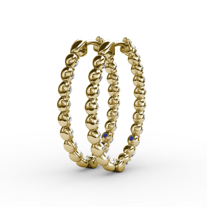 1.4ct Diamond Hoop Earrings