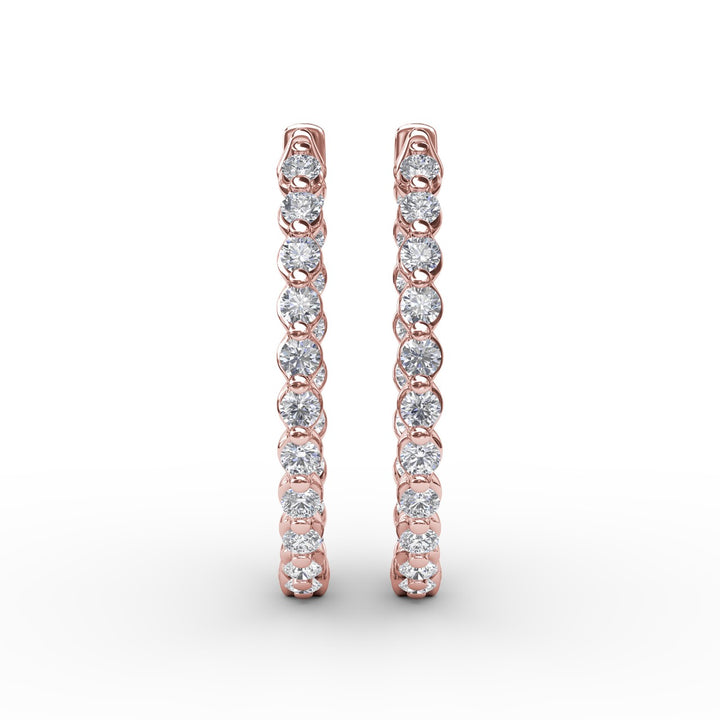 1.4ct Diamond Hoop Earrings