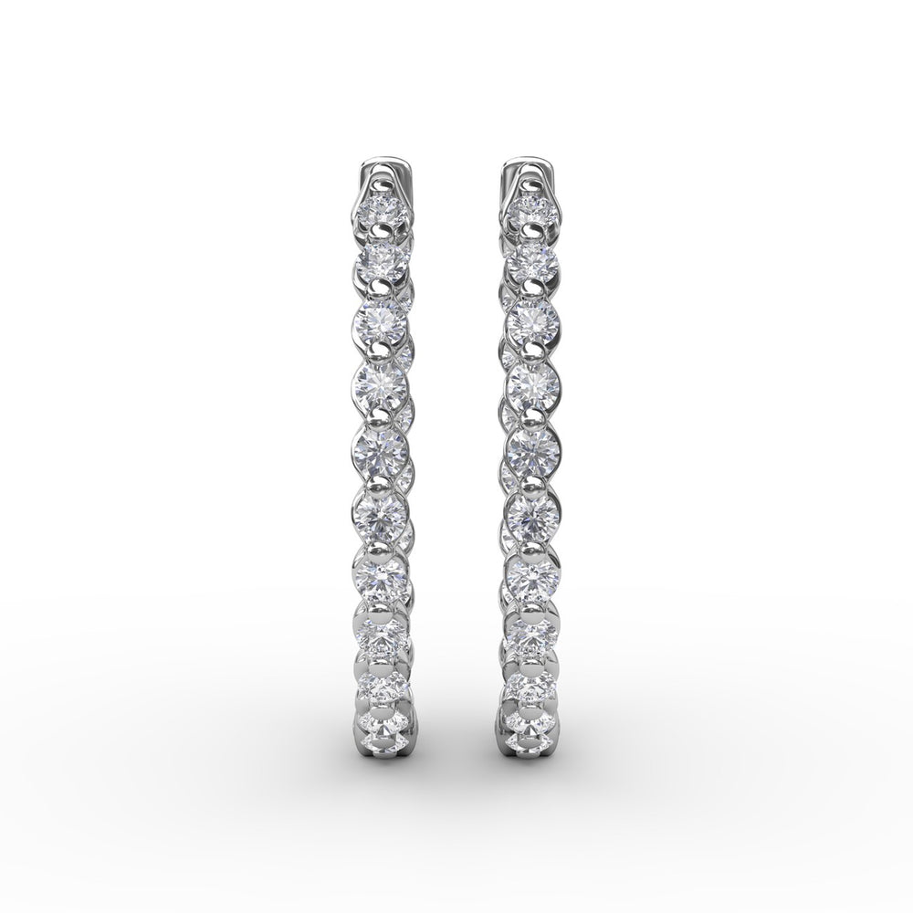 1.4ct Diamond Hoop Earrings