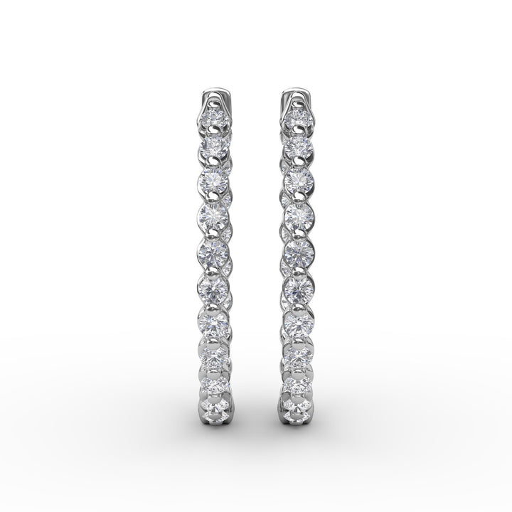 1.4ct Diamond Hoop Earrings
